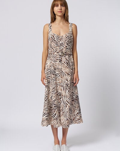 Flo Dress Brown Zebra - Alhambra