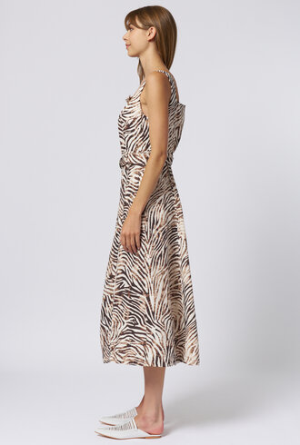 Raquel Allegra Flo Dress Brown Zebra