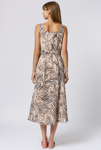 Raquel Allegra Flo Dress Brown Zebra