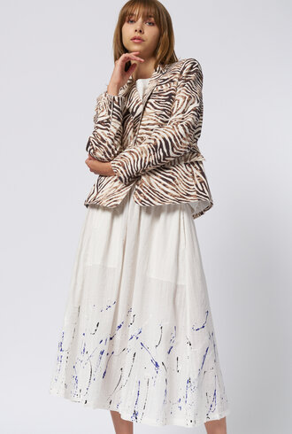 Raquel Allegra Pico Blazer Brown Zebra