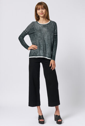 Kokun Over Dye Boxy Crew Denim