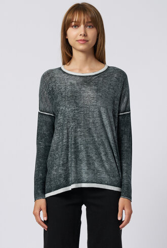 Kokun Over Dye Boxy Crew Denim
