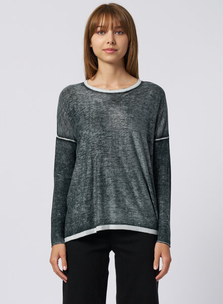 Kokun Over Dye Boxy Crew Denim