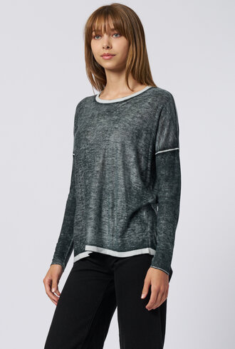 Kokun Over Dye Boxy Crew Denim