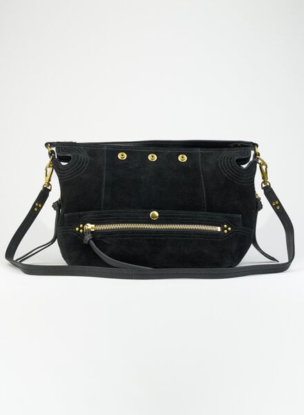 Jerome Dreyfuss Lucky Hobo Split Suede Noir