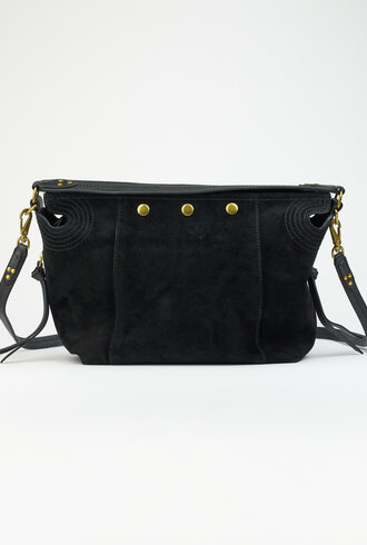 Jerome Dreyfuss Lucky Hobo Split Suede Noir
