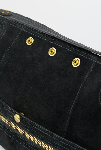 Jerome Dreyfuss Lucky Hobo Split Suede Noir