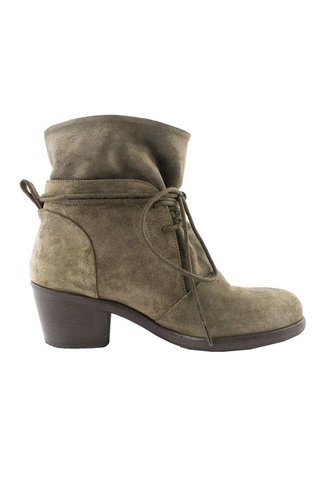 P. Monjo Blur Suede Tie Bootie Testa