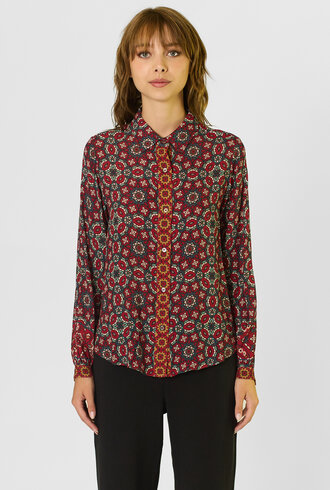 Xirena Gaby Shirt Merlot Tile