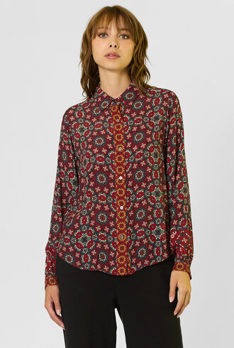 Xirena Gaby Shirt Merlot Tile