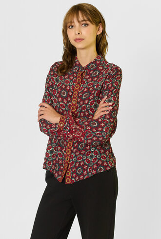 Xirena Gaby Shirt Merlot Tile