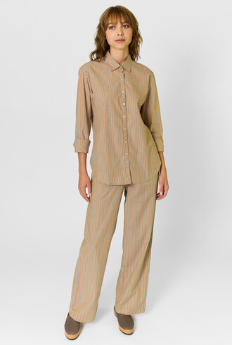 Xirena Beau Shirt Toffee Stripe
