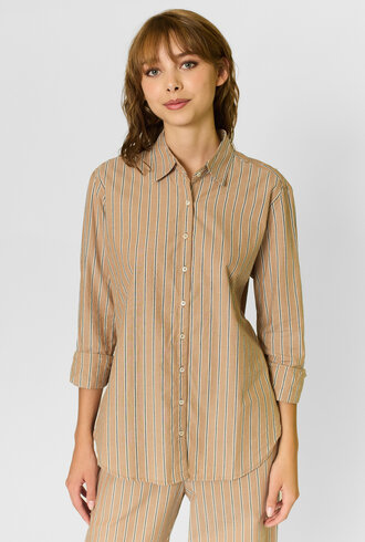 Xirena Beau Shirt Toffee Stripe
