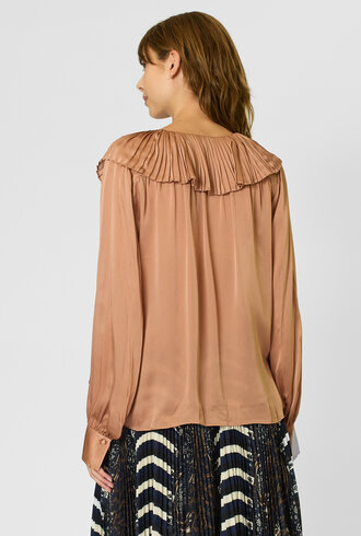 Ulla Johnson Liese Silk Blouse Desert Rose