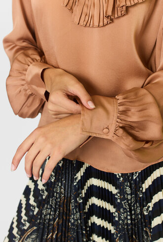 Ulla Johnson Liese Silk Blouse Desert Rose