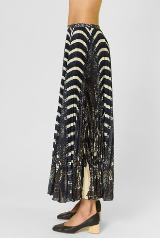 Ulla Johnson Shayna Pleated Midi Skirt Eclipse