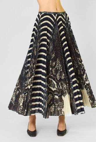 Ulla Johnson Shayna Pleated Midi Skirt Eclipse