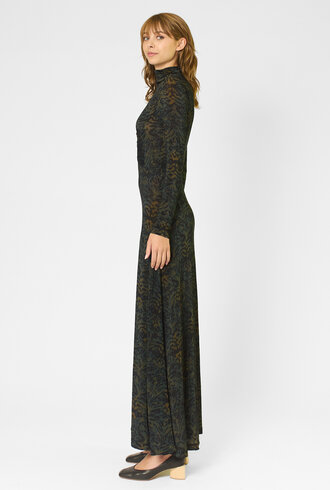 Ulla Johnson Koa Ruched Turtle Neck Dress Desert