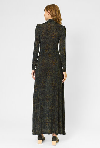 Ulla Johnson Koa Ruched Turtle Neck Dress Desert