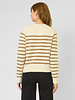 Kujten Shima Sweater Blanc Camel Stripe