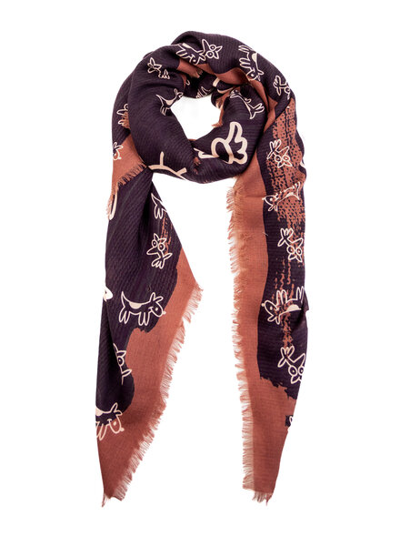 Destin Lola Dog Square Scarf, Port