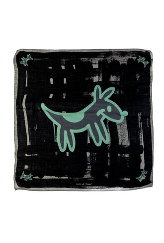 Destin Lola Dog Square Scarf, Military