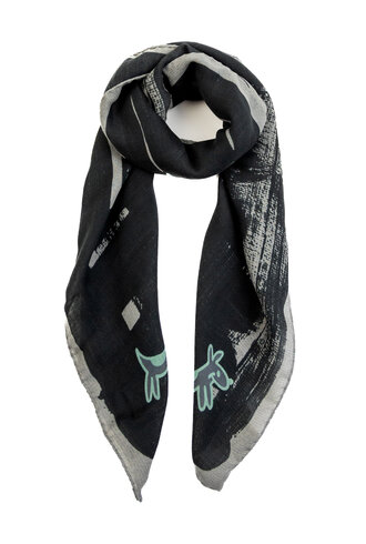 Destin Lola Dog Square Scarf, Military
