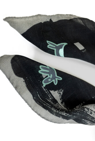 Destin Lola Dog Square Scarf, Military