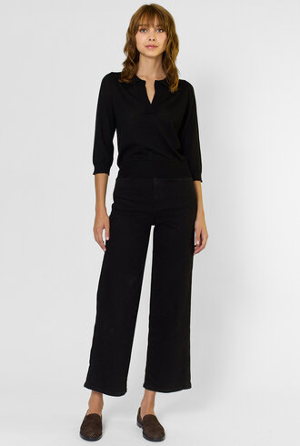 MJW. Fine Cashmere Cardigan Polo Black