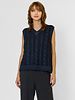 MJW. Cashmere Cables Vest Navy