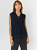 MJW. Cashmere Cables Vest Navy