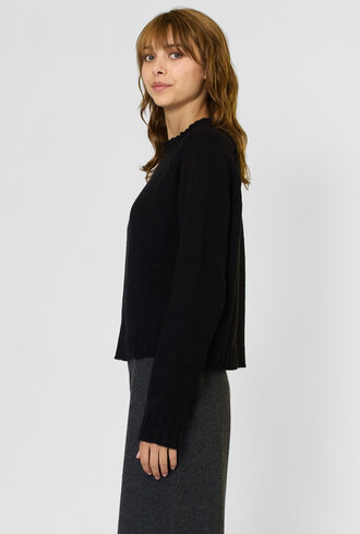 MJW. Cashmere Short Pullover Black