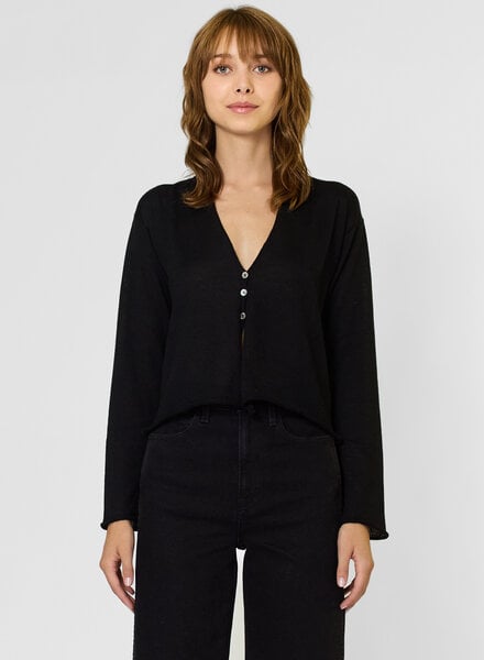 MJW. Fine Cashmere Cardigan Black