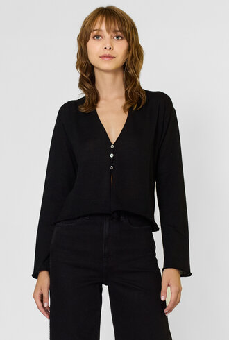 MJW. Fine Cashmere Cardigan Black