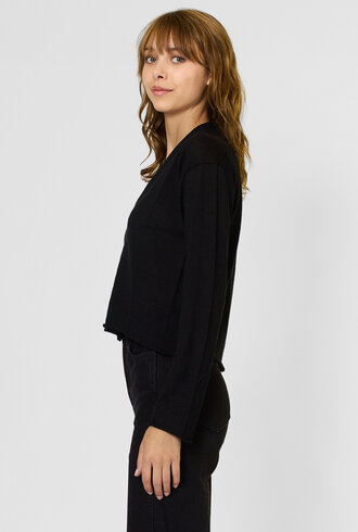 MJW. Fine Cashmere Cardigan Black