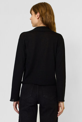 MJW. Fine Cashmere Cardigan Black