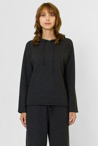 MJW. Cashmere Hoodie Charcoal