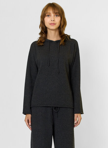MJW. Cashmere Hoodie Charcoal