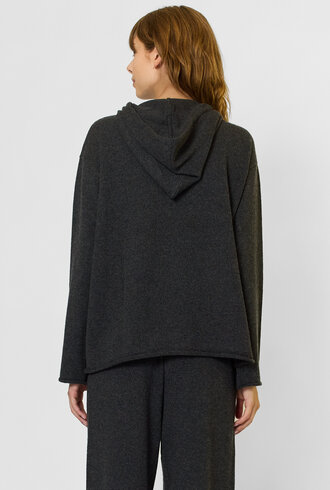 MJW. Cashmere Hoodie Charcoal