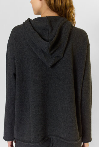 MJW. Cashmere Hoodie Charcoal