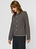 MJW. Pencil Stripe Cashmere Cardigan Ebony
