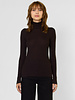 MJW. High Neck Ribbed Pullover Ebony