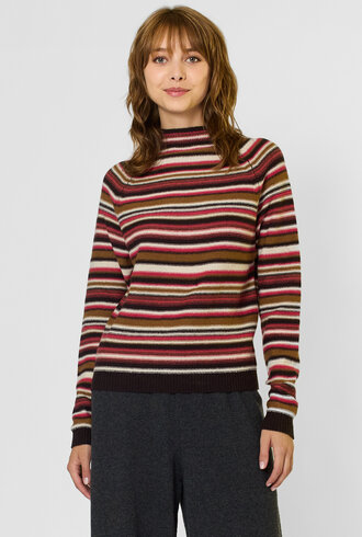 MJW. Cashmere Pullover Brown Stripe