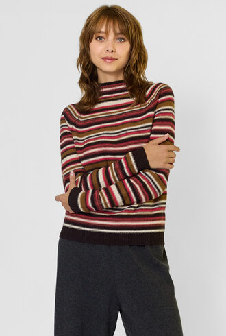 MJW. Cashmere Pullover Brown Stripe