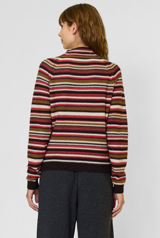 MJW. Cashmere Pullover Brown Stripe