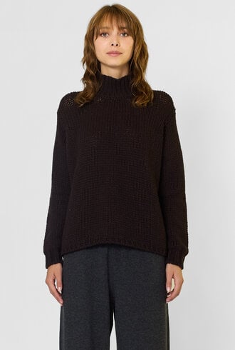 MJW. High Neck Pullover Ebony