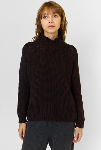 MJW. High Neck Pullover Ebony