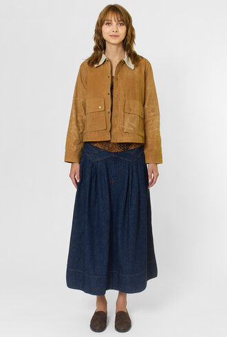 The Great The Waxed Swingy Jacket Walnut