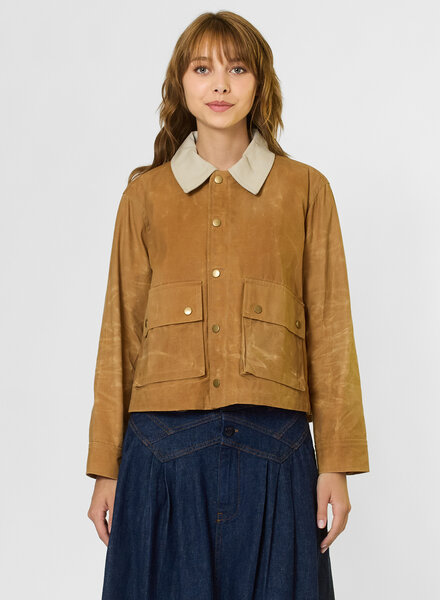 The Great The Waxed Swingy Jacket Walnut