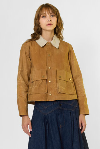 The Great The Waxed Swingy Jacket Walnut